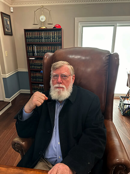 Attorney David B. Hamilton in the Norwood Law Office, Knoxville, Tennessee